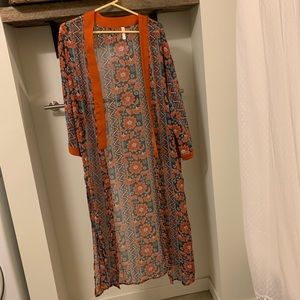 Longline kimono/cape/poncho